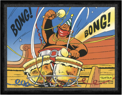 Tamtam Bongo Drums Uderzo Asterix Obelix Plakat Kunstdruck Faks_Werbung 1016