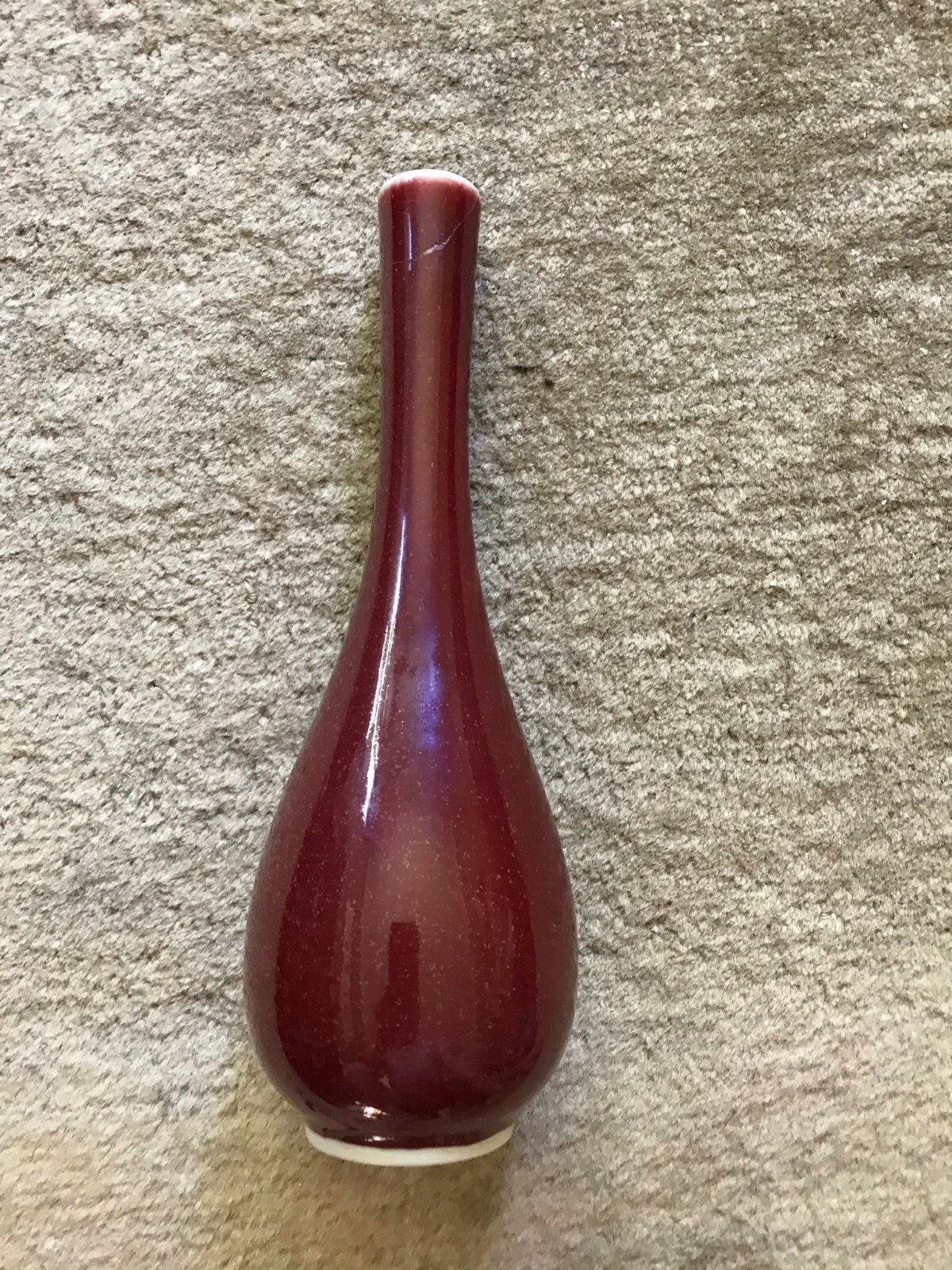 Vintage / Antique Chinese OX Blood Red Porcelain Vase 10 "H As is eBay