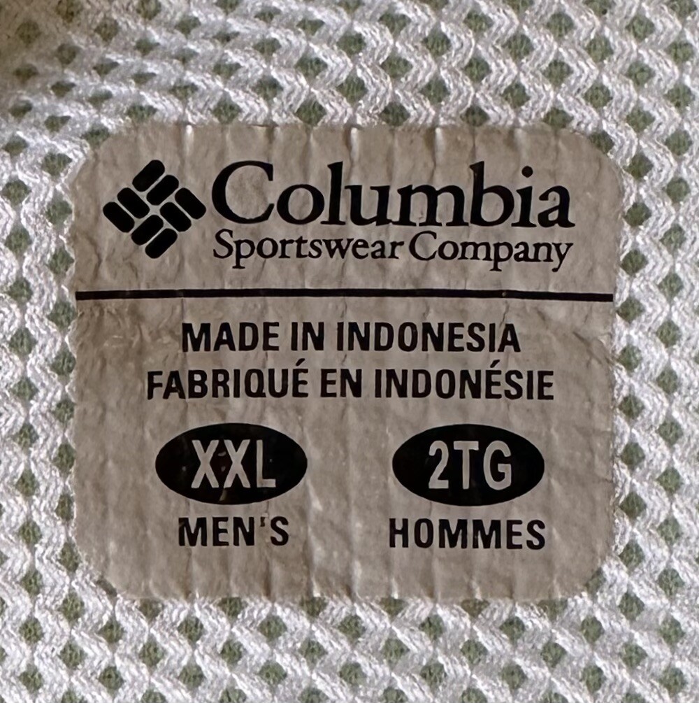 Columbia PFG OMNI-SHADE Ripstop Open Collar Short Sleeve Fishing Shirt Box Shirt Men's M polyester black type Vintage Second Hand