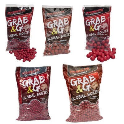 STARBAITS G&G GLOBAL BOILIES Strawberry Jam14-20-24mm / Erdbeer-Boilies