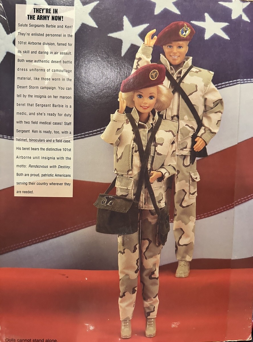 Stars 'n Stripes Army Barbie and Ken 1992 Deluxe Set Mattel 5626