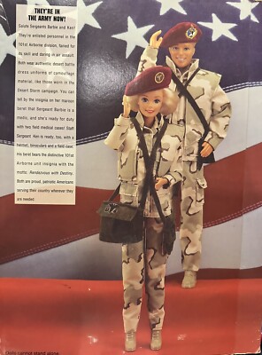 Stars 'n Stripes Army Barbie and Ken 1992 Deluxe Set Mattel 5626