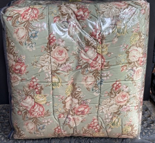NEW RARE! RALPH LAUREN Charlotte *KING Bed COMFORTER Green Floral Flowers Shabby - Picture 14 of 14