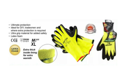 Thermo Soft Grip Sicherheit ULTIMATIVER KOMFORT ARBEITSHANDSCHUHE Latex beschichtet Schnittschmerzen