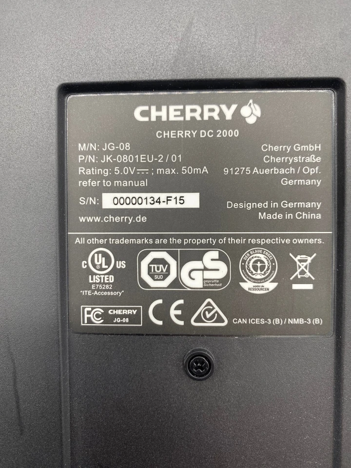 Cherry DC 2000 Keyboard P/N JK-0801EU-2/01 - Image 3 of 4