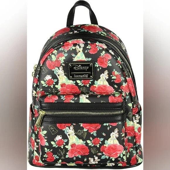 Loungefly Beauty and the Beast Exclusive Belle Floral Mini Backpack Beauty and the Beast Exclusive Belle Floral Mini Backpack main image 2
