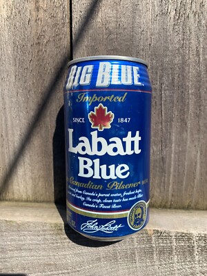 Vintage Beer Can Labatt's Blue Big Blue One Pint Can Top Opened | eBay