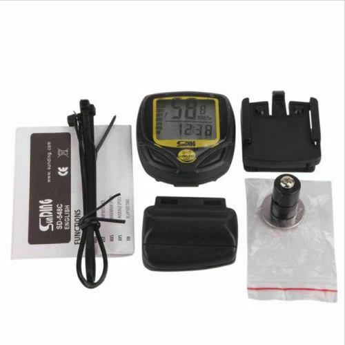WATERPROOF WIRELESS LCD BIKE COMPUTER SPEEDO ODOMETER SPEEDOMETER BICYCLE UK - Image 4 of 4