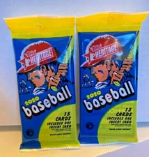 2020 Topps Heritage Baseball Value Pack 15 Cards Each RC Inserts Auto (lot of 2)