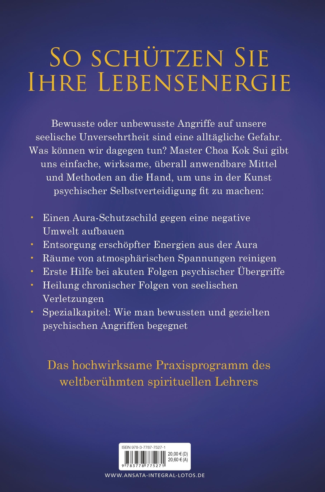 Thumbnail - Energetischer Selbstschutz Master Choa Kok Sui Buch 8 S. Farbteil 160