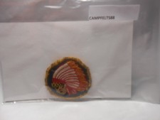 BOY SCOUTS FELT CAMP PATCH  WITH INDIAN CAFT88