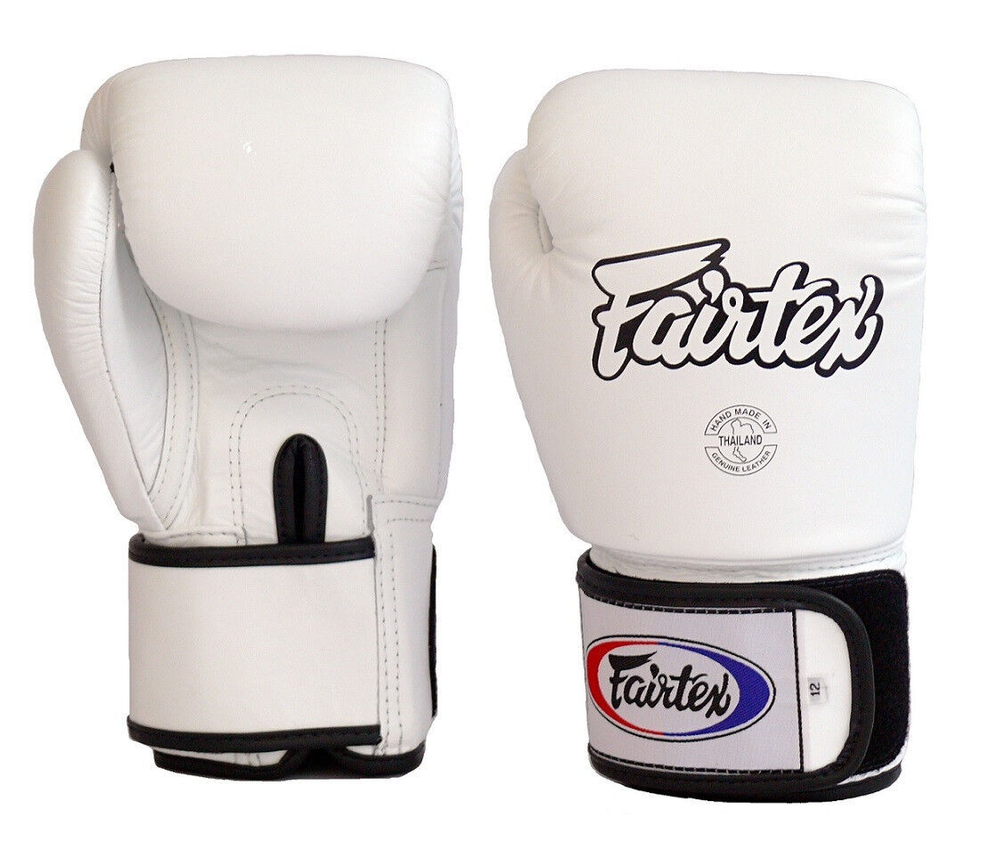 Fairtex Muay Thai Boxing Gloves BGV1 White Training Sparring Kick MMA K1 12  - 16