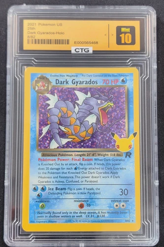 Pokemon Dark Gyarados 8/82 Team Rocket Holo 25th Rare Pokémon TCG English