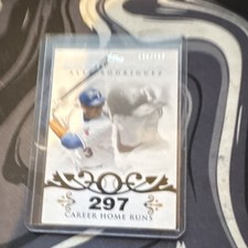 Topps Alex Rodriguez 297 Career Home Runs Serial Numbered Rangers Card #1