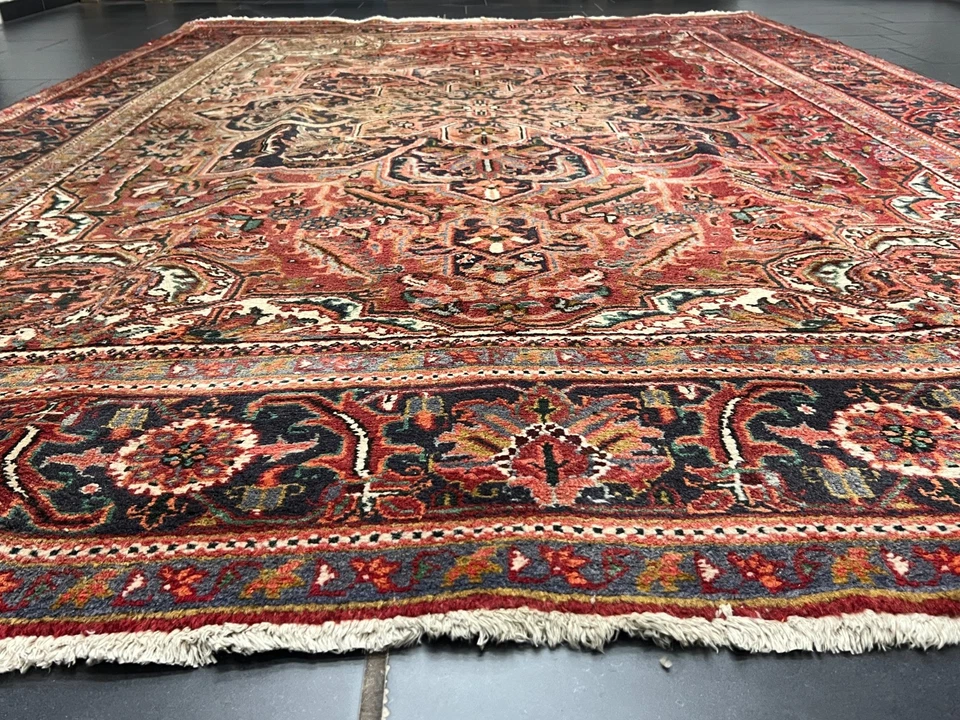 Handgeknüpfter Orientteppich Heriz Art Deco 340x240 cm rug carpet - Bild 2 von 4