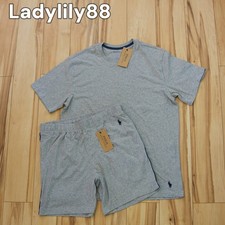 Polo Ralph Lauren Men's Grey Short Sleeve Crewnetck T-shirt /Shorts Pajama Set