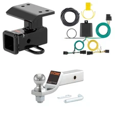 CURT Trailer Hitch Tow Package With 2in Receiver, Wiring, 45295 Ball Mount-13133