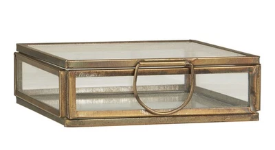 Ib Laursen Glasbox Utensilienbox Glas Schachtel Schatulle Dose Messing 08060-17 - Bild 1 von 4