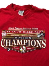 Vintage St Louis Cardinals Lee Sports Men  s T-Shirt Sz XL Division Champs MLB