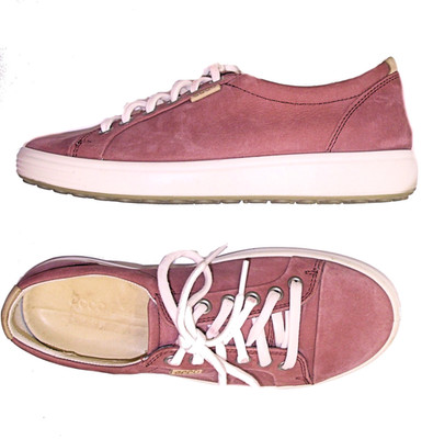 ECCO Soft 7 Danish Design 6 -6.5 / 37 Dusty Rose Nubuck Trainer Classic Sneakers