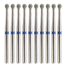 Dental Surgical Bur Long Round Ball Diamond Burs 801L/016M Friction Grip FG 22mm