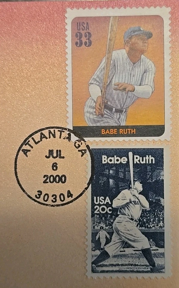 2000 Hand-Painted Pugh Limited Edition #41/50 Signed Cachet Featuring Babe Ruth - Image 3 of 3