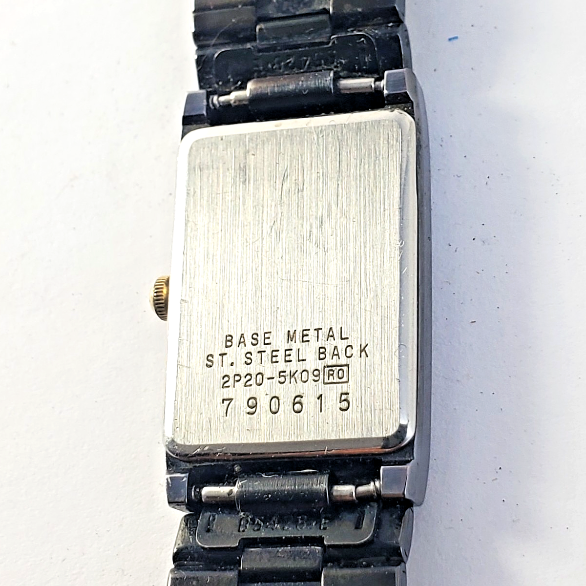 Seiko Half Moon Ladies Vin Two-Tone BLACK/GOLD Quartz Dress Watch