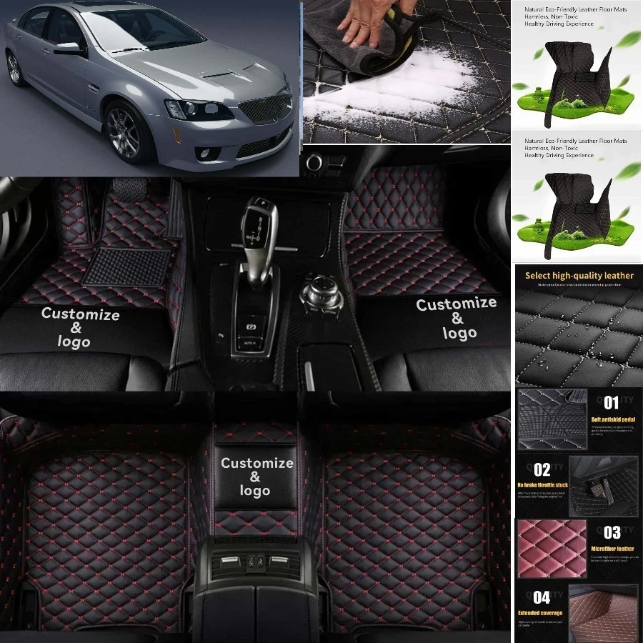 For Pontiac G8 Car Floor Mats PU Leather Auto Pads Interior Accessories Foto 2 de 4