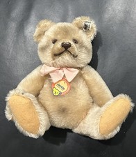 1953 Replica Steiff Teddy Bear 8" Jackie Bear Germany Chest Tag Vintage 1986