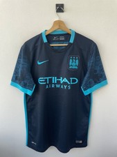 MANCHESTER CITY 2015/2016 Away Football Shirt Camiseta Jerey Nike 658881-476