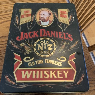 UNIQUE Vintage Jack Daniel's Tin With Black Jack Daniel s Flask Included