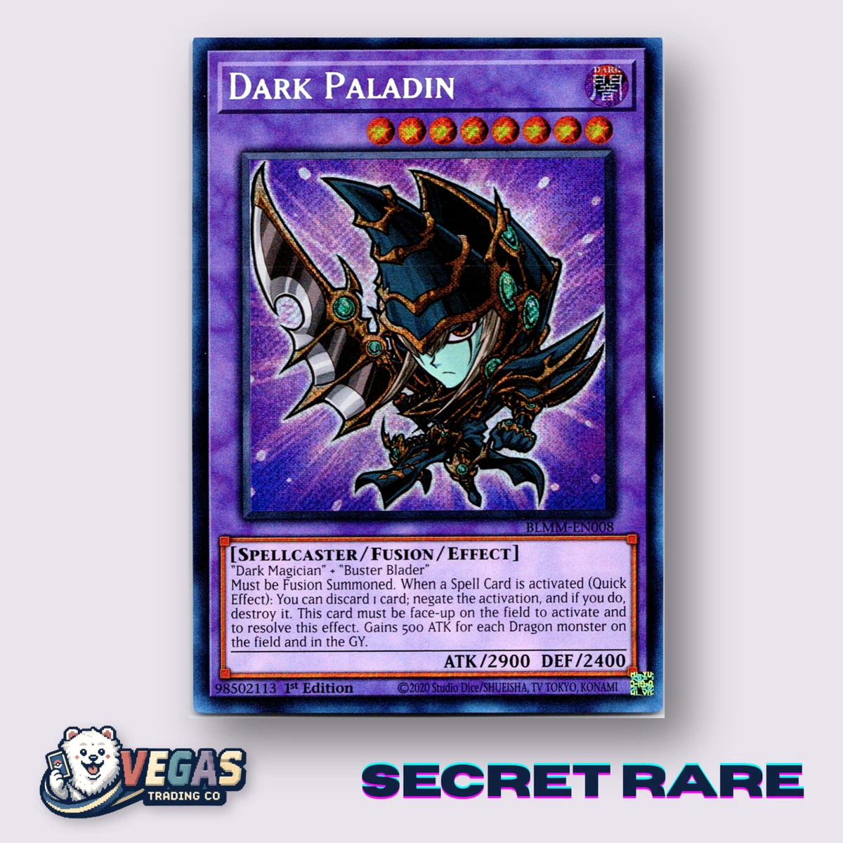 Dark Paladin Yu-Gi-Oh! TCG Secret Rare Individual Collectible Card