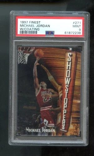 1997-98 Topps Finest 271 Michael Jordan Showstoppers PSA 9 Graded Card NBA 97-98