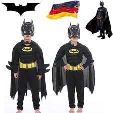 Neu Batman Kostüm Kinder The Dark Knight Verkleidung Outfit Fasching Kostüme Set