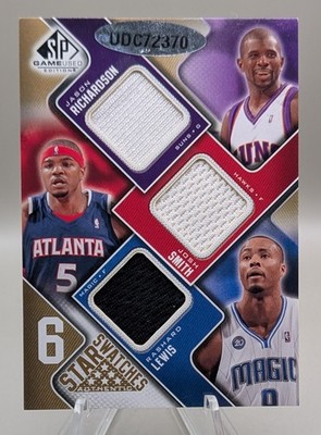 2009-10 SP Game Used - 6 Star Swatches Josh Smith, Dunleavy, Artest, R Lewis /65
