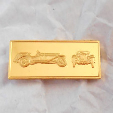 1934 Alfa Romeo Tipo 8C Sports Car 24k Gold on Sterling Silver 2g Bar 7/8