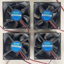 4-Pack 8025 12V DC Brushless Cooling Fan for Computer 2-Pin 80mm x 80mm x 25mm
