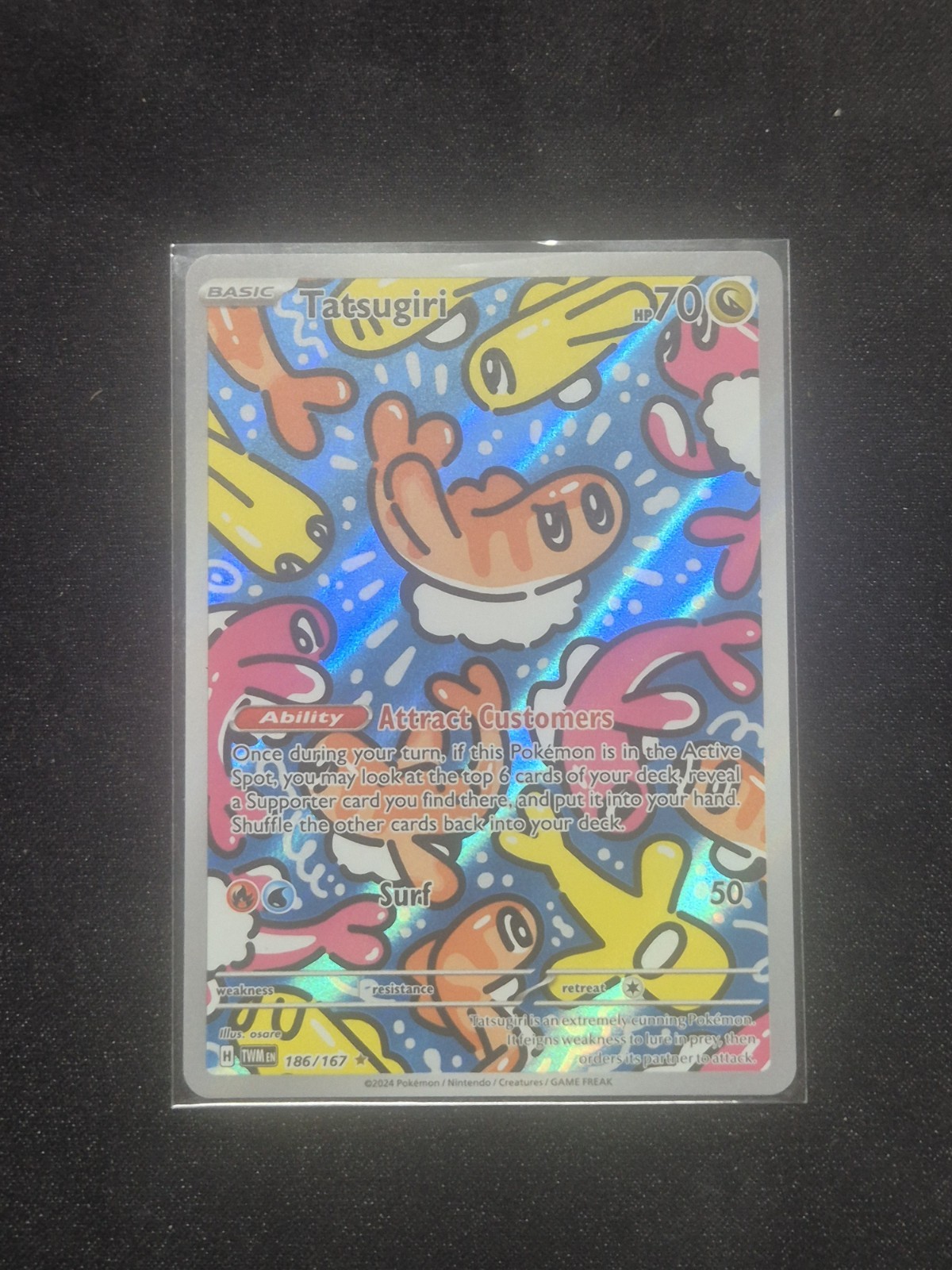 Tatsugiri 186/167 NM -Illustration Rare Pokemon Card- Twilight Masquerade (6s)