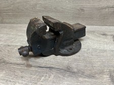Vintage Record Bench Vise Black Cast Iron Heavy Duty Workshop woodworking