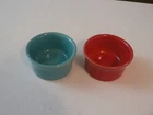 Fiesta - Turquoise & Scarlet Ramekins - Fiestaware - Excellent++++++++++++