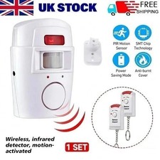 Wireless PIR Motion Sensor Alarm with 2 Remote Control Shed Home Garage Security