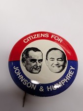 Citizens for LYNDON JOHNSON & HUMPHREY 1 3/8