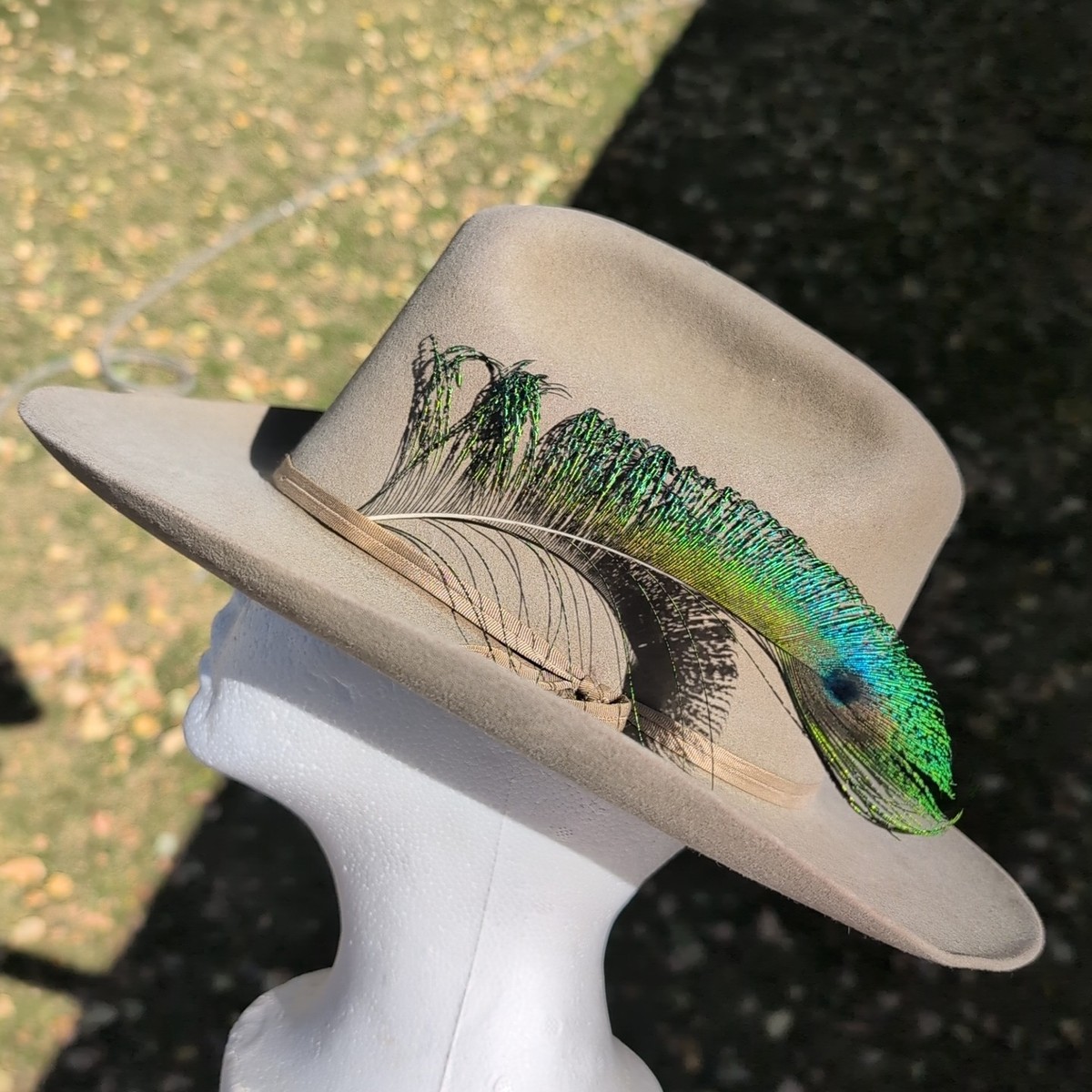 Vintage Laloo cowboy hat RESISTOL feather band Sz 7 Rancher
