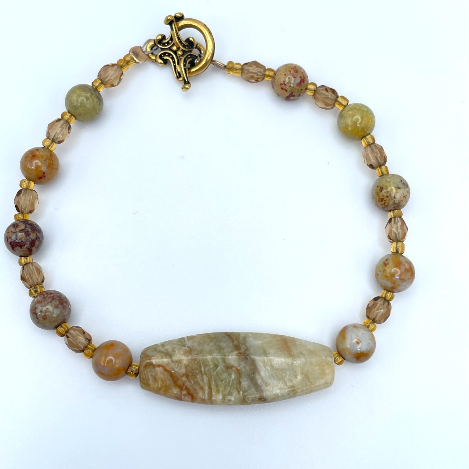 Vintage 90s Beaded Bracelet Statement Boho Women's Classic Fashion Jewelry