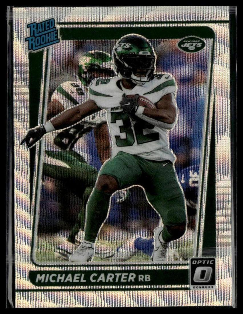 2021 Donruss Optic #235 Michael Carter Wave #/299 Rookie SN,RC