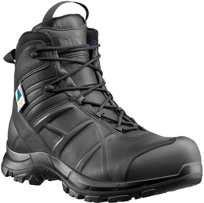 HAIX Black Eagle Safety 55 Mid, Side-Zip, Mens Boots, Black, 5.5 : 620012M-5.5