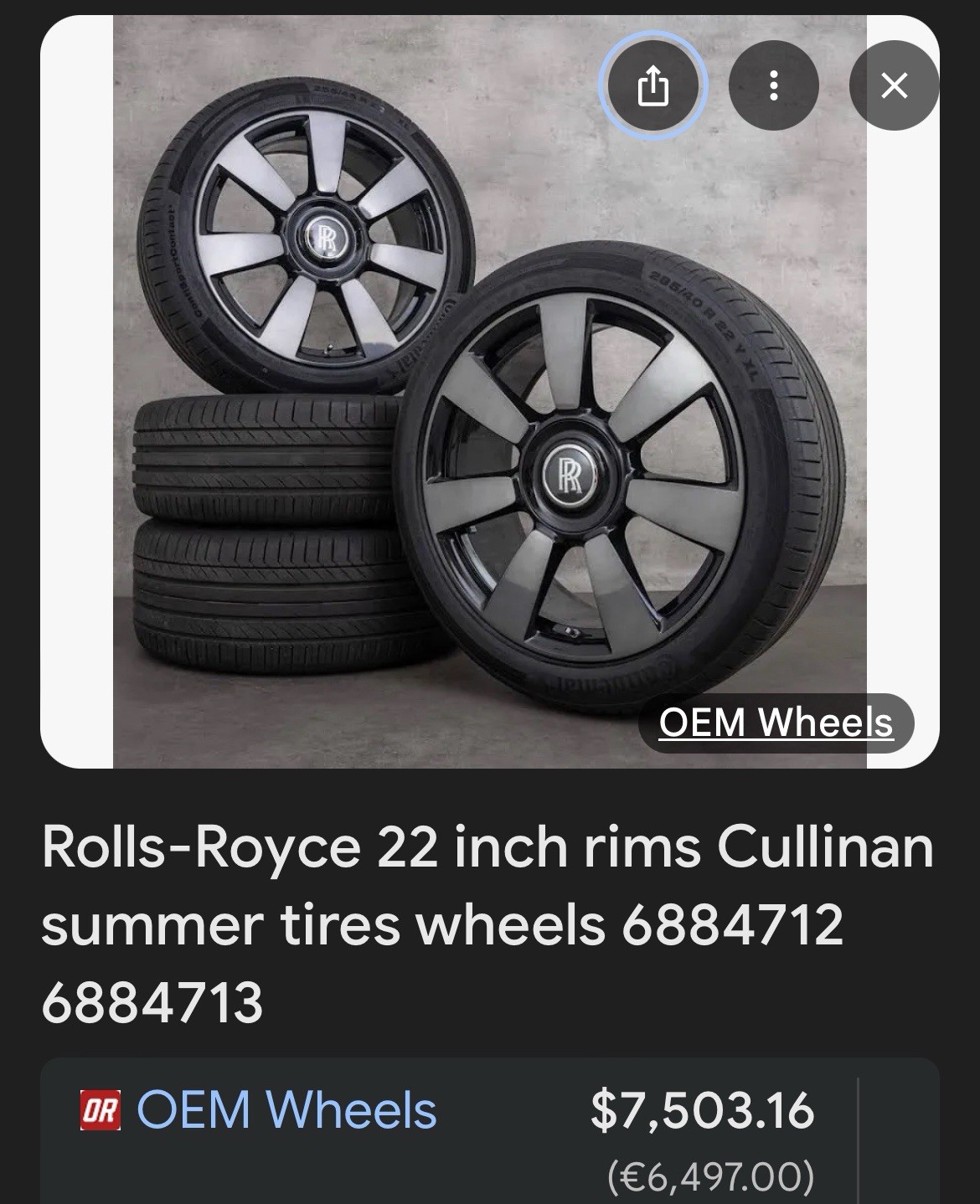 Rolls Royce Cullinan 22 Rims 7 Spoke - Mint Condition Barely Used