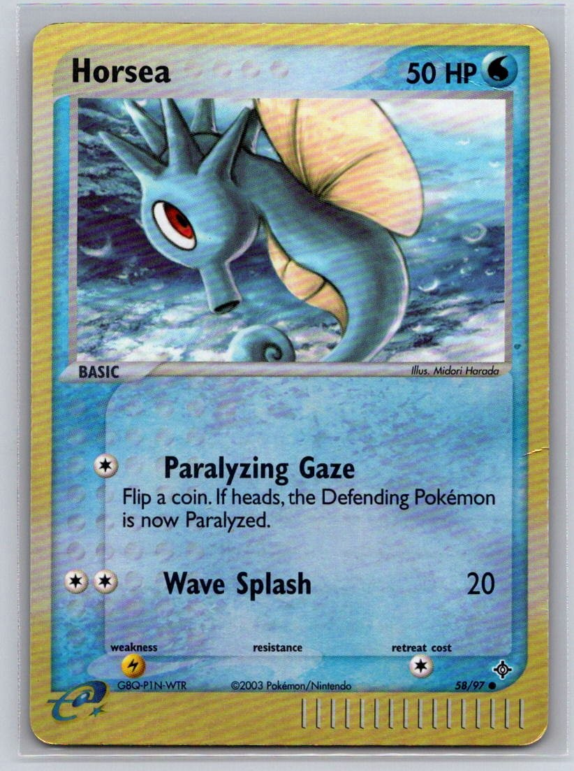 Horsea - Rev Holo Common Dragon 58/97 HP