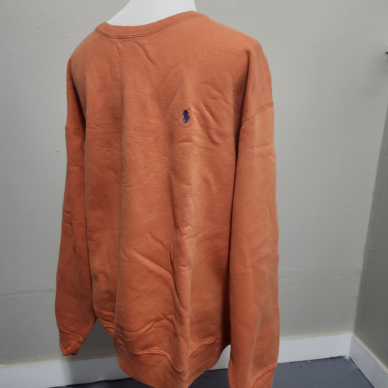 Maglione pullover girocollo arancione Polo Ralph Lauren vintage taglia XL