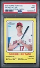2018 TOPPS HERITAGE 1969 COLLECTOR CARDS #SO SHOHEI OHTANI PSA 9 MINT